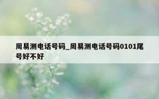 周易测电话号码_周易测电话号码 0101 尾号好不好