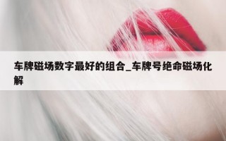 车牌磁场数字最好的组合_车牌号绝命磁场化解