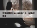 数字能量学中的224代表什么_247数字能量