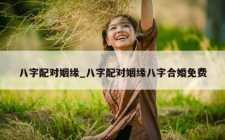 八字配对姻缘_八字配对姻缘八字合婚免费