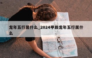 龙年五行属什么_2024 甲辰龙年五行属什么