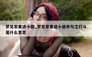 梦见家里进小偷_梦见家里进小偷并与之打斗是什么意思