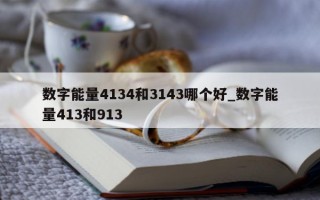 数字能量 4134 和 3143 哪个好_数字能量 413 和 913