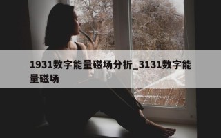 1931 数字能量磁场分析_3131 数字能量磁场