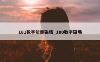 181 数字能量磁场_180 数字磁场