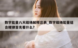 数字能量八大磁场解释总表_数字磁场能量组合规律首先看什么?