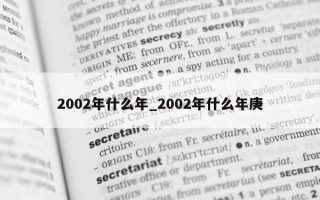 2002 年什么年_2002 年什么年庚