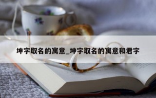 坤字取名的寓意_坤字取名的寓意和君字