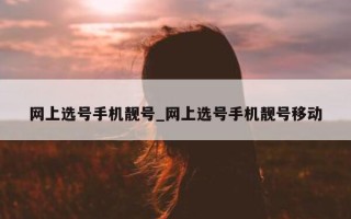 网上选号手机靓号_网上选号手机靓号移动