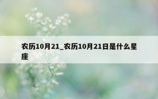 农历 10 月 21_农历 10 月 21 日是什么星座