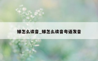 娣怎么读音_娣怎么读音粤语发音