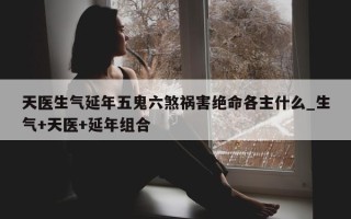 天医生气延年五鬼六煞祸害绝命各主什么_生气 + 天医 + 延年组合