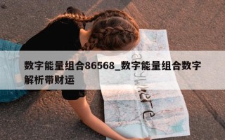 数字能量组合 86568_数字能量组合数字解析带财运