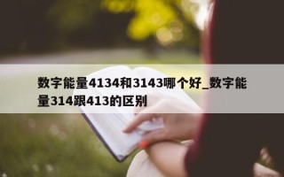 数字能量 4134 和 3143 哪个好_数字能量 314 跟 413 的区别