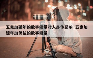 五鬼加延年的数字能量对人身体影响_五鬼加延年加伏位的数字能量