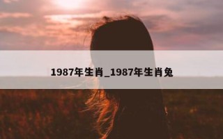 1987年生肖_1987年生肖兔