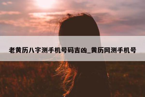 老黄历八字测手机号码吉凶_黄历网测手机号 - 第 1 张图片 - 小城生活