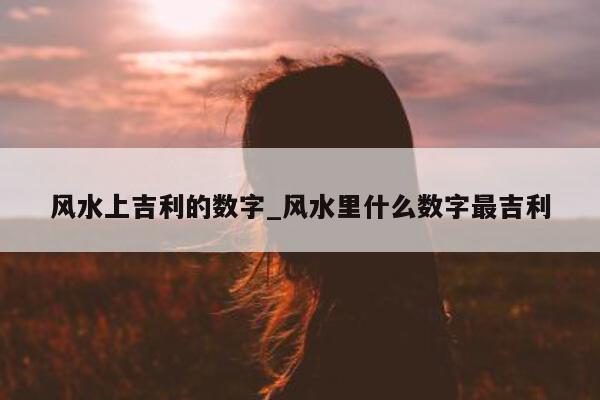 风水上吉利的数字_风水里什么数字最吉利 - 第 1 张图片 - 小城生活