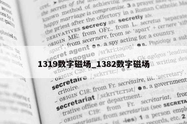 1319 数字磁场_1382 数字磁场 - 第 1 张图片 - 小城生活