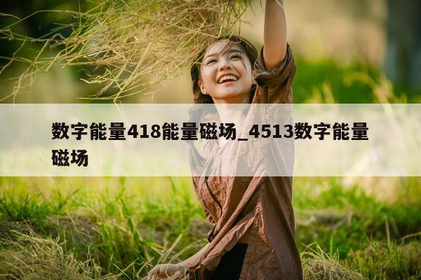 数字能量 418 能量磁场_4513 数字能量磁场 - 第 1 张图片 - 小城生活