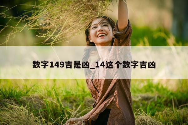 数字 149 吉是凶_14 这个数字吉凶 - 第 1 张图片 - 小城生活