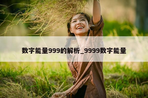 数字能量 999 的解析_9999 数字能量 - 第 1 张图片 - 小城生活