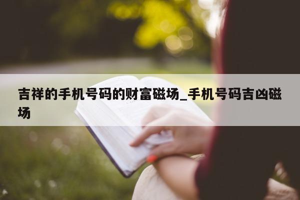 吉祥的手机号码的财富磁场_手机号码吉凶磁场 - 第 1 张图片 - 小城生活