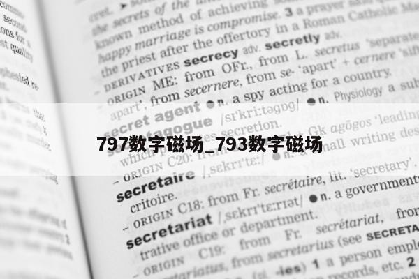 797 数字磁场_793 数字磁场 - 第 1 张图片 - 小城生活