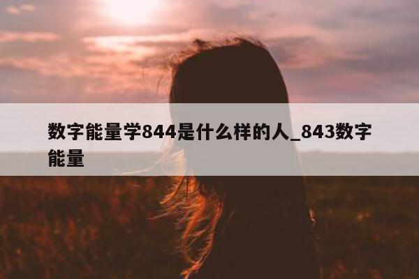 数字能量学 844 是什么样的人_843 数字能量 - 第 1 张图片 - 小城生活