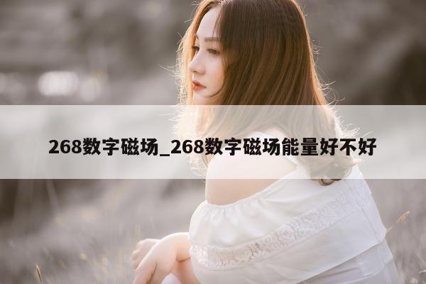 268 数字磁场_268 数字磁场能量好不好 - 第 1 张图片 - 小城生活