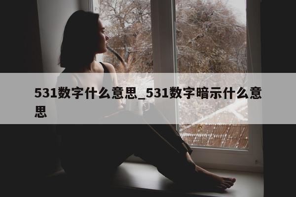 531 数字什么意思_531 数字暗示什么意思 - 第 1 张图片 - 小城生活