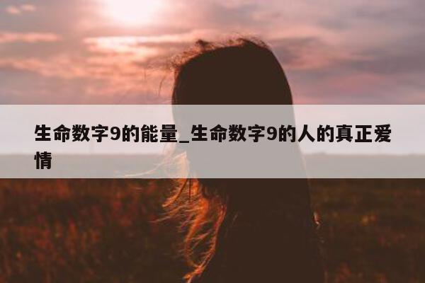 生命数字 9 的能量_生命数字 9 的人的真正爱情 - 第 1 张图片 - 小城生活