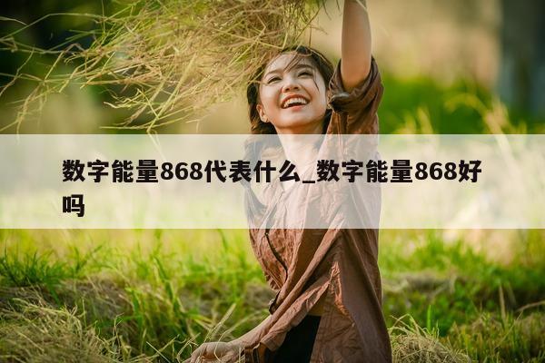 数字能量 868 代表什么_数字能量 868 好吗 - 第 1 张图片 - 小城生活