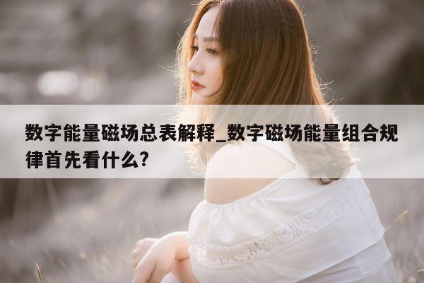 数字能量磁场总表解释_数字磁场能量组合规律首先看什么?- 第 1 张图片 - 小城生活