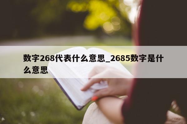 数字 268 代表什么意思_2685 数字是什么意思 - 第 1 张图片 - 小城生活