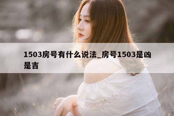 1503 房号有什么说法_房号 1503 是凶是吉 - 第 1 张图片 - 小城生活