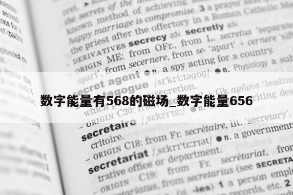 数字能量有 568 的磁场_数字能量 656- 第 1 张图片 - 小城生活