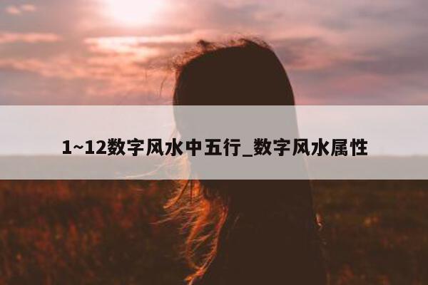 1～12 数字风水中五行_数字风水属性 - 第 1 张图片 - 小城生活