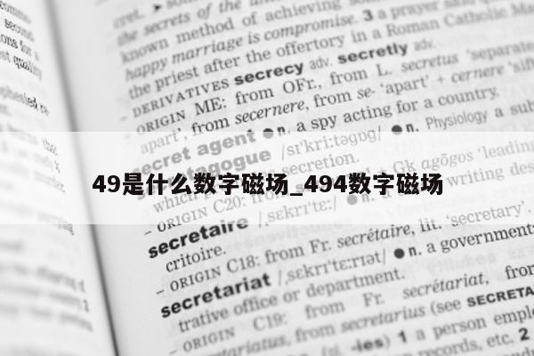 49 是什么数字磁场_494 数字磁场 - 第 1 张图片 - 小城生活