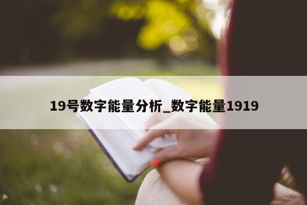 19 号数字能量分析_数字能量 1919- 第 1 张图片 - 小城生活