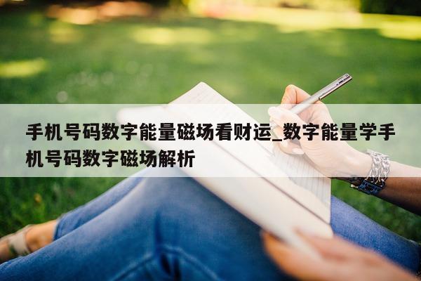 手机号码数字能量磁场看财运_数字能量学手机号码数字磁场解析 - 第 1 张图片 - 小城生活