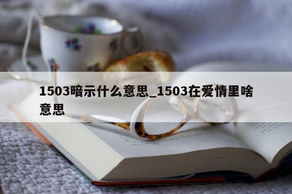 1503 暗示什么意思_1503 在爱情里啥意思 - 第 1 张图片 - 小城生活