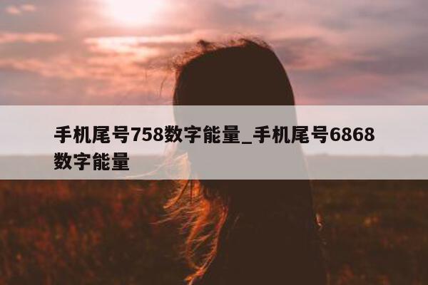 手机尾号 758 数字能量_手机尾号 6868 数字能量 - 第 1 张图片 - 小城生活