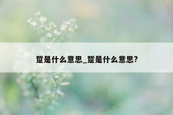 踅是什么意思_踅是什么意思?- 第 1 张图片 - 小城生活