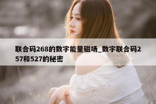 联合码 268 的数字能量磁场_数字联合码 257 和 527 的秘密 - 第 1 张图片 - 小城生活