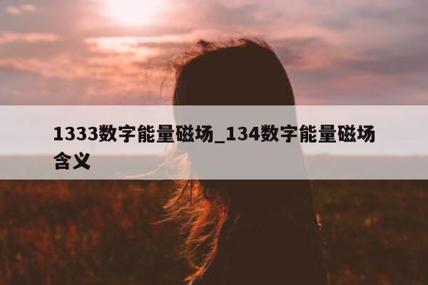 1333 数字能量磁场_134 数字能量磁场含义 - 第 1 张图片 - 小城生活