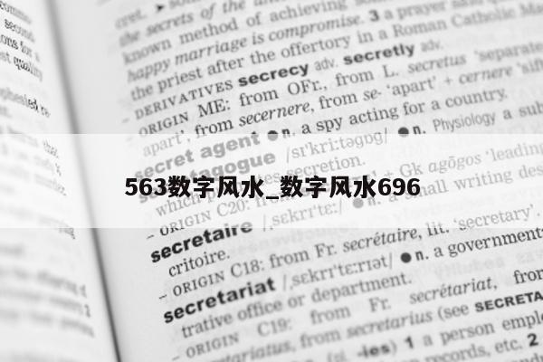 563 数字风水_数字风水 696- 第 1 张图片 - 小城生活