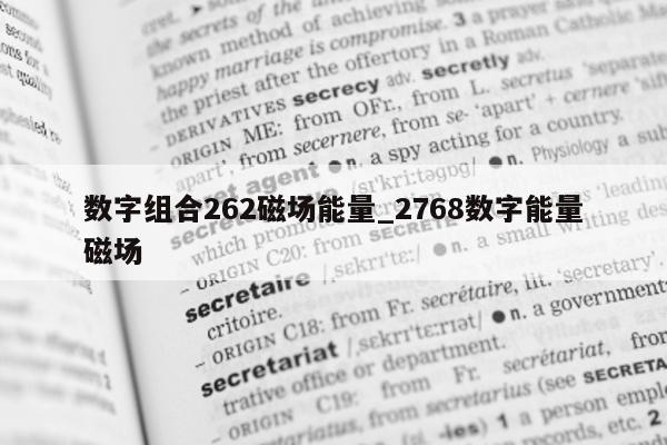 数字组合 262 磁场能量_2768 数字能量磁场 - 第 1 张图片 - 小城生活