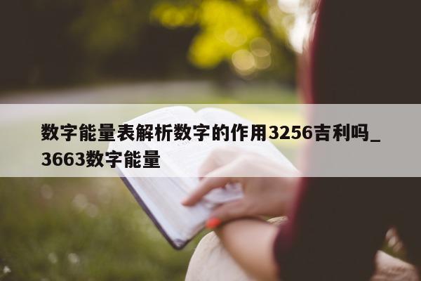 数字能量表解析数字的作用 3256 吉利吗_3663 数字能量 - 第 1 张图片 - 小城生活