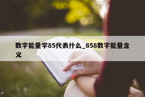 数字能量学 85 代表什么_858 数字能量含义 - 第 1 张图片 - 小城生活